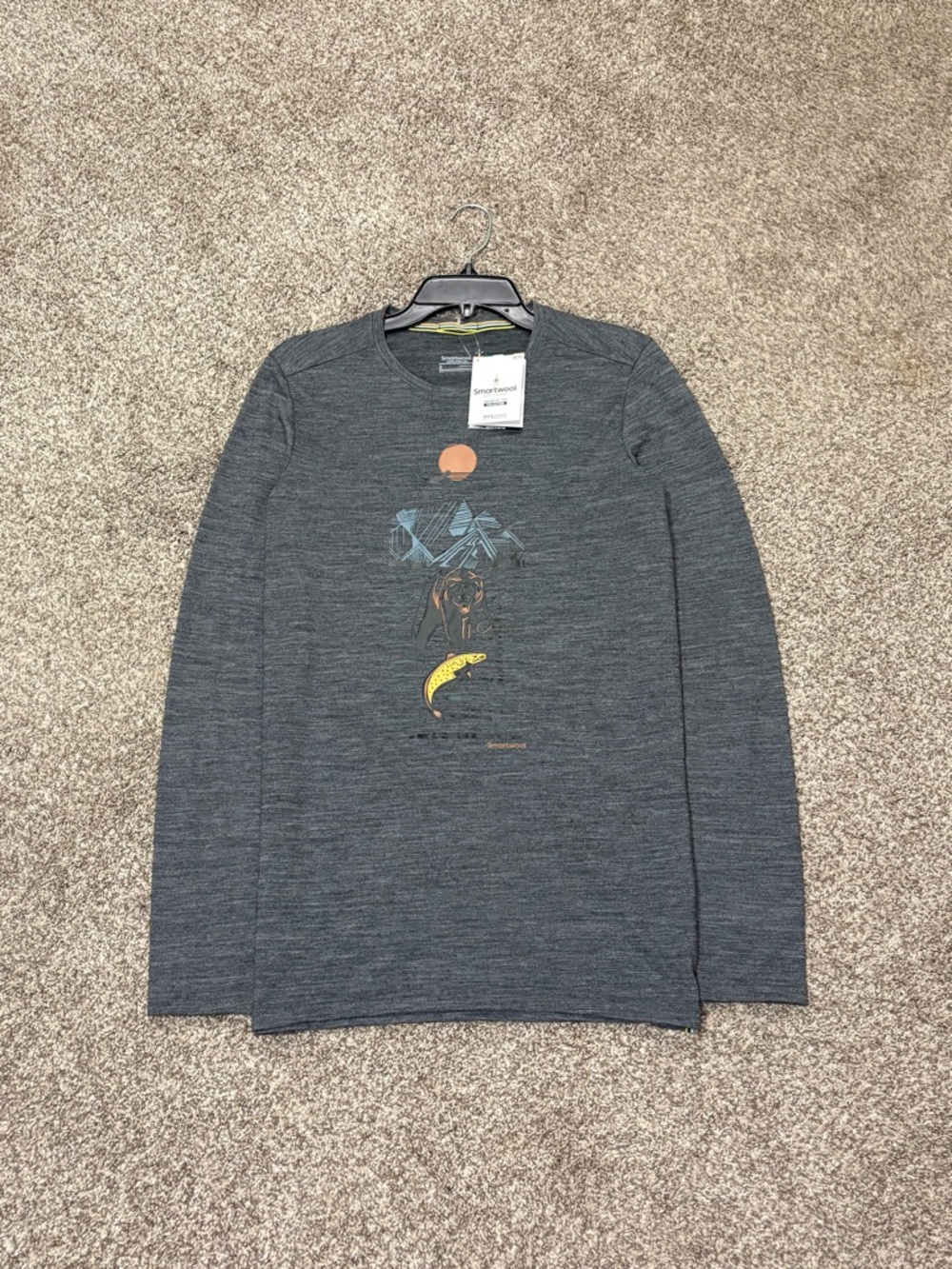 Men’s Smartwool Men's Sport 150 Alpine Bear Wool Long Sleeve T-Shirt Sweater S